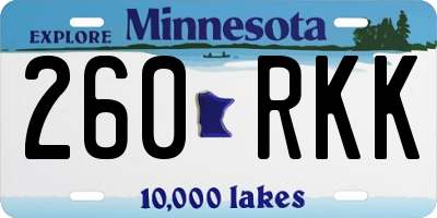 MN license plate 260RKK