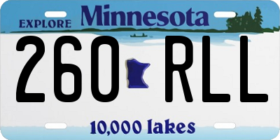 MN license plate 260RLL