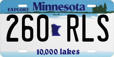 MN license plate 260RLS