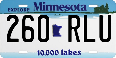 MN license plate 260RLU