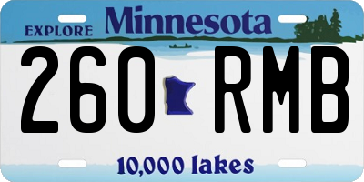 MN license plate 260RMB