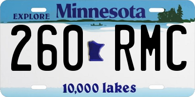 MN license plate 260RMC