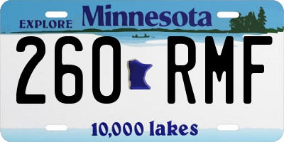 MN license plate 260RMF