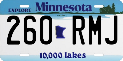 MN license plate 260RMJ