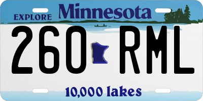 MN license plate 260RML