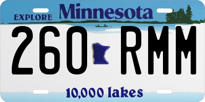 MN license plate 260RMM