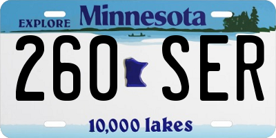 MN license plate 260SER