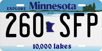 MN license plate 260SFP