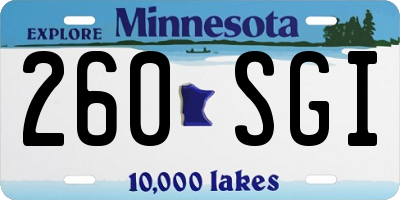 MN license plate 260SGI