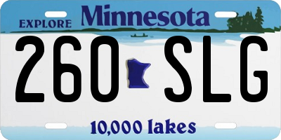 MN license plate 260SLG