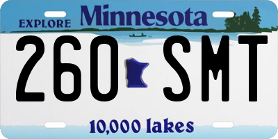 MN license plate 260SMT
