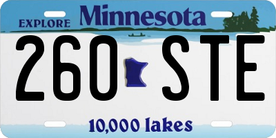 MN license plate 260STE