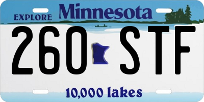 MN license plate 260STF