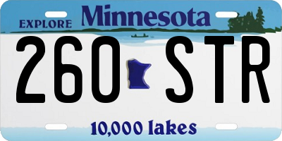 MN license plate 260STR