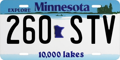 MN license plate 260STV