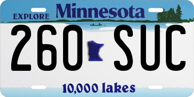 MN license plate 260SUC