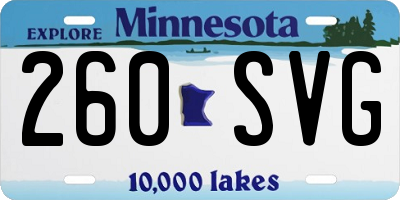 MN license plate 260SVG