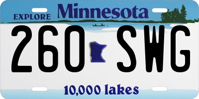 MN license plate 260SWG