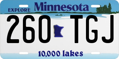 MN license plate 260TGJ