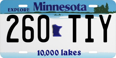 MN license plate 260TIY