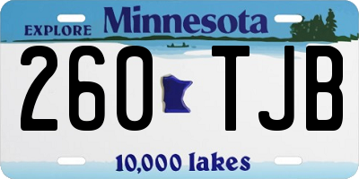 MN license plate 260TJB