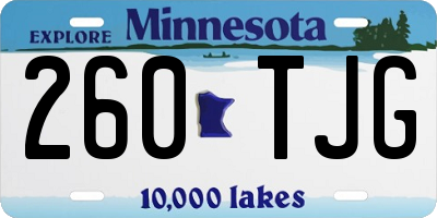 MN license plate 260TJG