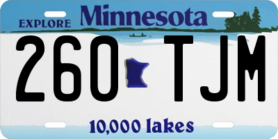 MN license plate 260TJM