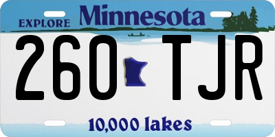 MN license plate 260TJR