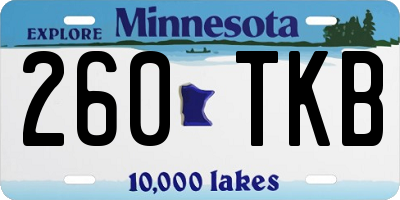MN license plate 260TKB