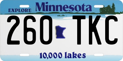 MN license plate 260TKC