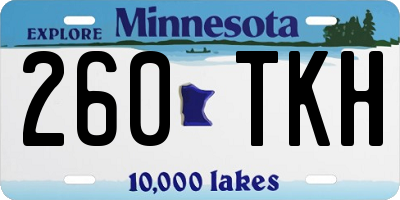 MN license plate 260TKH