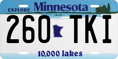 MN license plate 260TKI