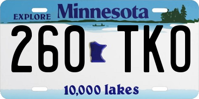 MN license plate 260TKO