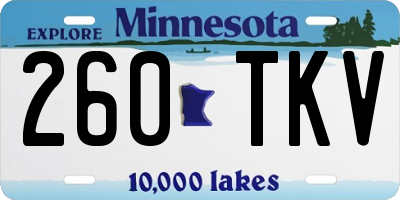 MN license plate 260TKV