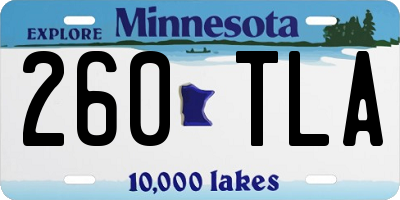 MN license plate 260TLA