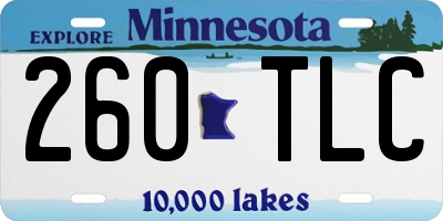 MN license plate 260TLC