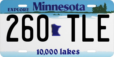 MN license plate 260TLE