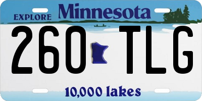 MN license plate 260TLG