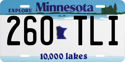 MN license plate 260TLI