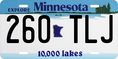 MN license plate 260TLJ
