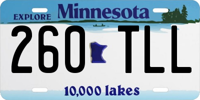 MN license plate 260TLL
