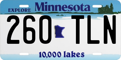 MN license plate 260TLN