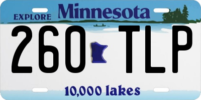MN license plate 260TLP