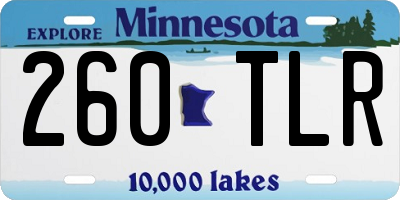 MN license plate 260TLR