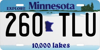 MN license plate 260TLU
