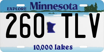 MN license plate 260TLV