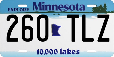 MN license plate 260TLZ