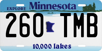 MN license plate 260TMB