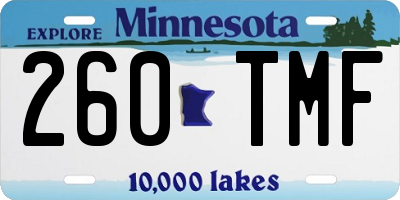 MN license plate 260TMF