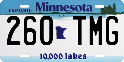MN license plate 260TMG